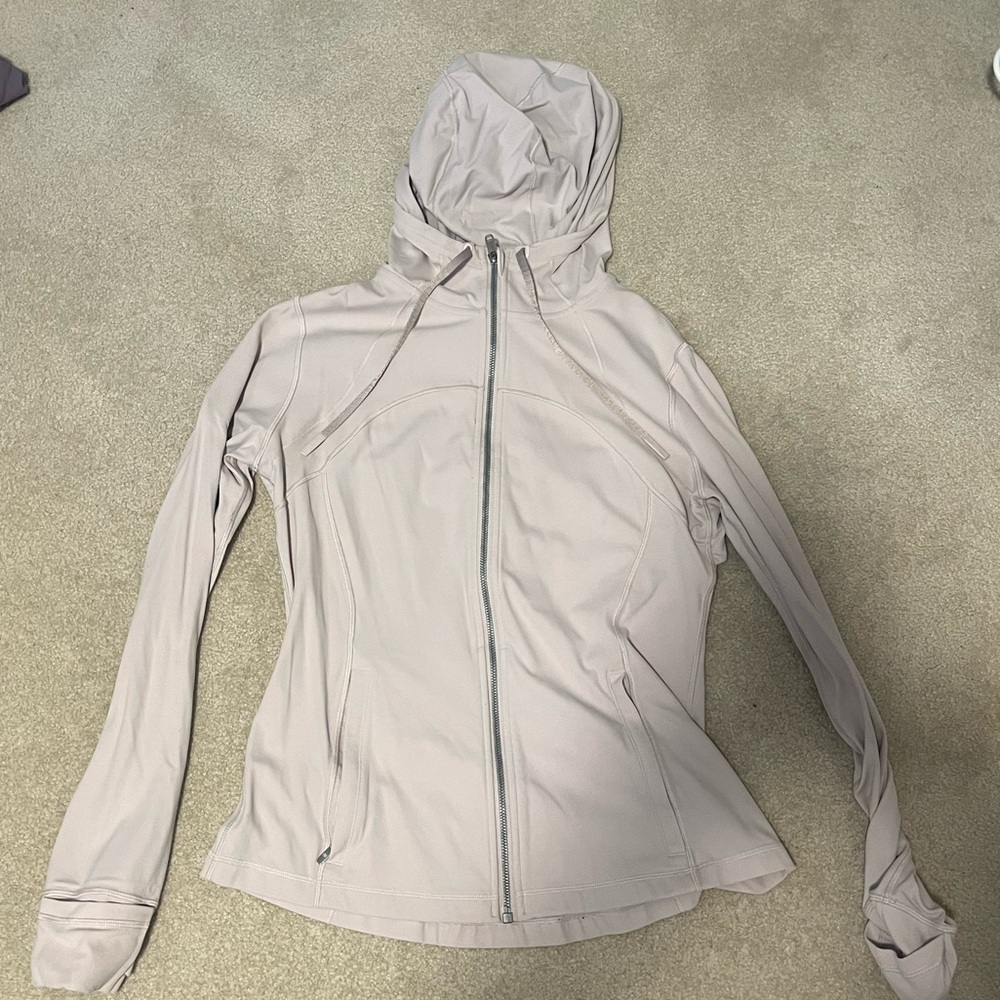 Light Pink Lululemon Jacket with hood size 12